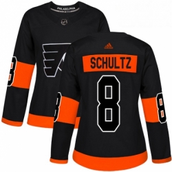 Womens Adidas Philadelphia Flyers 8 Dave Schultz Premier Black Alternate NHL Jersey 