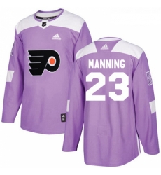 Youth Adidas Philadelphia Flyers 23 Brandon Manning Authentic Purple Fights Cancer Practice NHL Jersey 