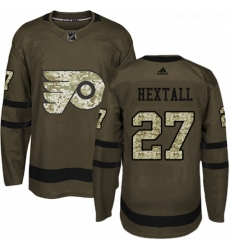 Youth Adidas Philadelphia Flyers 27 Ron Hextall Authentic Green Salute to Service NHL Jersey 