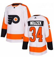 Youth Adidas Philadelphia Flyers 34 Petr Mrazek Authentic White Away NHL Jersey 