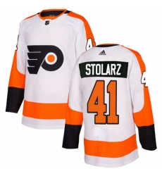 Youth Adidas Philadelphia Flyers 41 Anthony Stolarz Authentic White Away NHL Jersey 