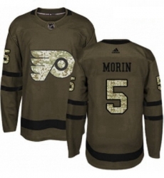 Youth Adidas Philadelphia Flyers 5 Samuel Morin Authentic Green Salute to Service NHL Jersey 