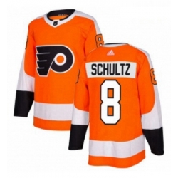 Youth Adidas Philadelphia Flyers 8 Dave Schultz Authentic Orange Home NHL Jersey 