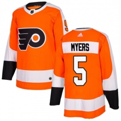 Youth Philadelphia Flyers Philippe Myers Orange Adidas Authentic Home Jersey