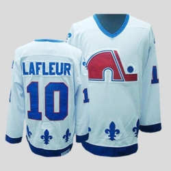 Nordiques #10 Guy Lafleur Stitched CCM Throwback white NHL Jersey
