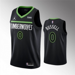 Men Minnesota Timberwolves 0 D 27Angelo Russell Black Statement Edition Stitched Jersey