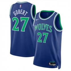 Men Minnesota Timberwolves  27 Rudy Gobert Blue 2026 27 Icon Edition Stitched Basketball Jersey