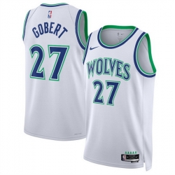 Men Minnesota Timberwolves  27 Rudy Gobert White 2026 27 Association Edition Stitched Basketball Jersey