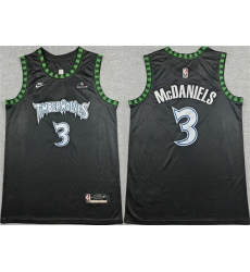 Men Minnesota Timberwolves 3 Jaden McDaniels Black 2025 26 Classic Edition Stitched jersey