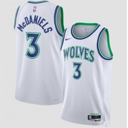 Men Minnesota Timberwolves  3 Jaden McDaniels White 2026 27 Association Edition Stitched Basketball Jersey