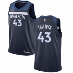 Mens Nike Minnesota Timberwolves 43 Anthony Tolliver Swingman Navy Blue NBA Jersey Icon Edition 
