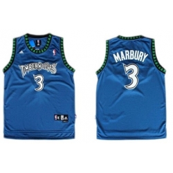 Minnesota Timberwolves #3 Stephon Marbury Blue Swingman Jersey