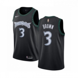 Womens Nike Minnesota Timberwolves 3 Anthony Brown Swingman Black Hardwood Classics Jersey 