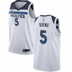 Youth Nike Minnesota Timberwolves 5 Gorgui Dieng Swingman White NBA Jersey Association Edition