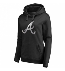 MLB Atlanta Braves Women Platinum Collection Pullover Hoodie Black