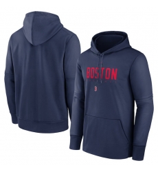 Men Boston Red Sox Navy Pregame Performance Pullover Hoodie