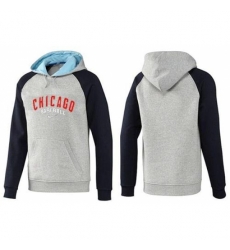 MLB Men Nike Chicago Cubs Pullover Hoodie GreyBlack