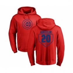 Men Baseball Chicago Cubs 20 Brandon Kintzler Red RBI Pullover Hoodie