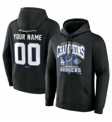 Men Los Angeles Dodgers Black 2025 World Series Champions Custom Black Name  26 Number Hoodie