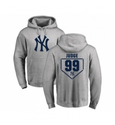 Men MLB Nike New York Yankees 99 Aaron Judge Gray RBI Pullover Hoodie