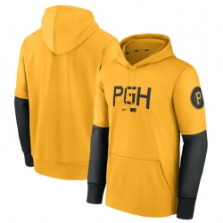 Men Pittsburgh Pirates Gold 2023 City Connect Therma Performance Pullover Hoodie