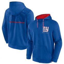 Men New York Giants Blue Defender Evo Full Zip Hoodie