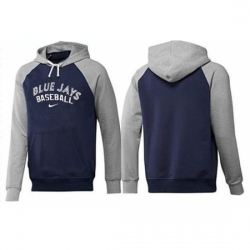 MLB Men Nike Toronto Blue Jays Pullover Hoodie NavyGrey