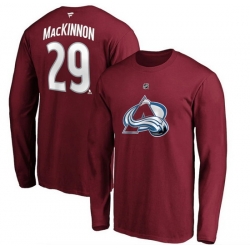 Men Colorado Avalanche 29 Nathan MacKinnon Stanley Cup Champions Long Sleeve T Shirt