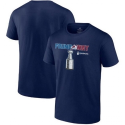Men Colorado Avalanche Navy 2022 Stanley Cup Champions Celebration T Shirt