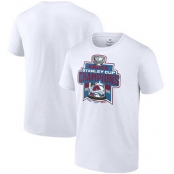 Men Colorado Avalanche White 2022 Stanley Cup Champions Signature Roster T Shirt