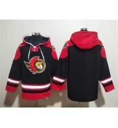 Men Ottawa Senators Blank Black Ageless Must Have Lace Up Pullover Hoodie