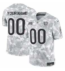 Men Chicago Bears Active Player Custom 2024 F U S E Arctic Camo Salute To Service Limited Stitched Football Jersey