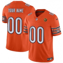 Men Women youth Chicago Bears Active Player Custom Orange 2023 F U S E  With John Madden Patch Vapor Limited Stitched Football Jersey