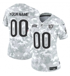 Women Chicago Bears Active Player Custom 2024 F U S E Arctic Camo Salute To Service Limited Stitched Football Jersey