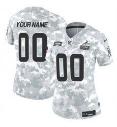 Women Cleveland Browns Active Player Custom 2024 F U S E Arctic Camo Salute To Service Limited Stitched Jersey