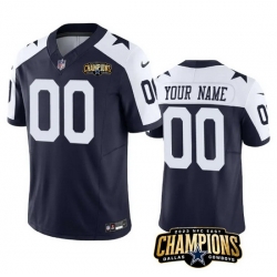 Men Dallas Cowboys Active Player Custom Nay White 2023 F U S E  NFC East Champions Patch Stitched Football Jersey