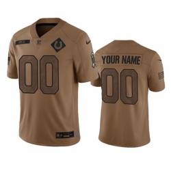 Men Women youth Indianapolis Colts Active Player Custom 2023 Brown Salute To Sertvice Stitched Football Jersey