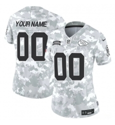 Women Kansas City Chiefs Active Player Custom 2024 F U S E Arctic Camo Salute To Service Limited Stitched Football Jersey