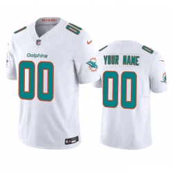 Men Miami Dolphins Active Player Custom White 2023 F U S E Vapor Limited Stitched Football Jersey