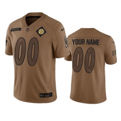 Men Women youth Pittsburgh Steelers Active Player Custom 2023 Brown Salute To Setvice Limited Stitched Football Jersey