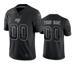 Men Women Youth Custom Tampa Bay Buccaneers Black Reflective Limited Stitched Jersey