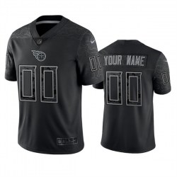 Men Women Youth Custom Tennessee Titans Black Reflective Limited Stitched Football Jersey