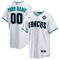 Men Arizona Diamondbacks Active Player Custom White 2023 World Series Cool Base Stitched Baseball Jersey