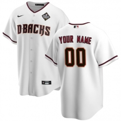 Men Arizona Diamondbacks Active Player Custom White 2023 World Series Home Cool Base Stitched Baseball Jersey