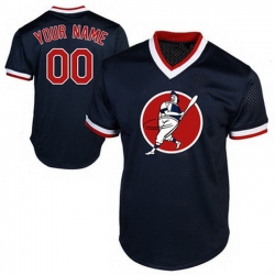 Men Women Youth Toddler All Size Boston Red Sox Navy Customized Throwback New Design Jersey