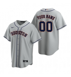 Men Women Youth Toddler All Size Houston Astros Custom Nike Gray Stitched MLB Cool Base Road Jersey