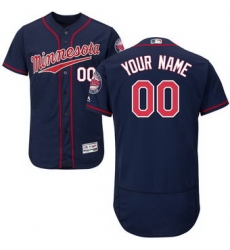 Men Women youth Minnesota Twins Majestic Alternate Navy Flex Base Authentic Collection Custom Jersey 