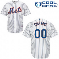 Men Women Youth Toddler All Size New York Mets Majestic White Home Cool Base Custom Jersey