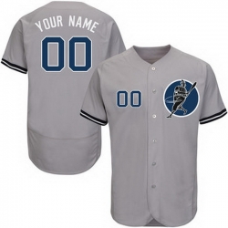 Men Women Youth Toddler All Size New York Yankees Gray Customized Flexbase New Design Jersey