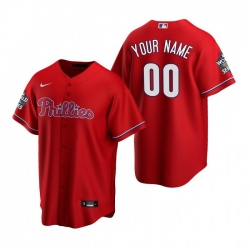 Men Women Youth Philadelphia Phillies Active Player Custom Red World Series Cool Base Stitched Baseball Jersey